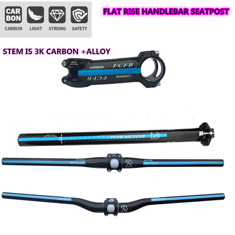 Edelweiss Stem Cell - Manubrio in carbonio ciclismo blu manubrio